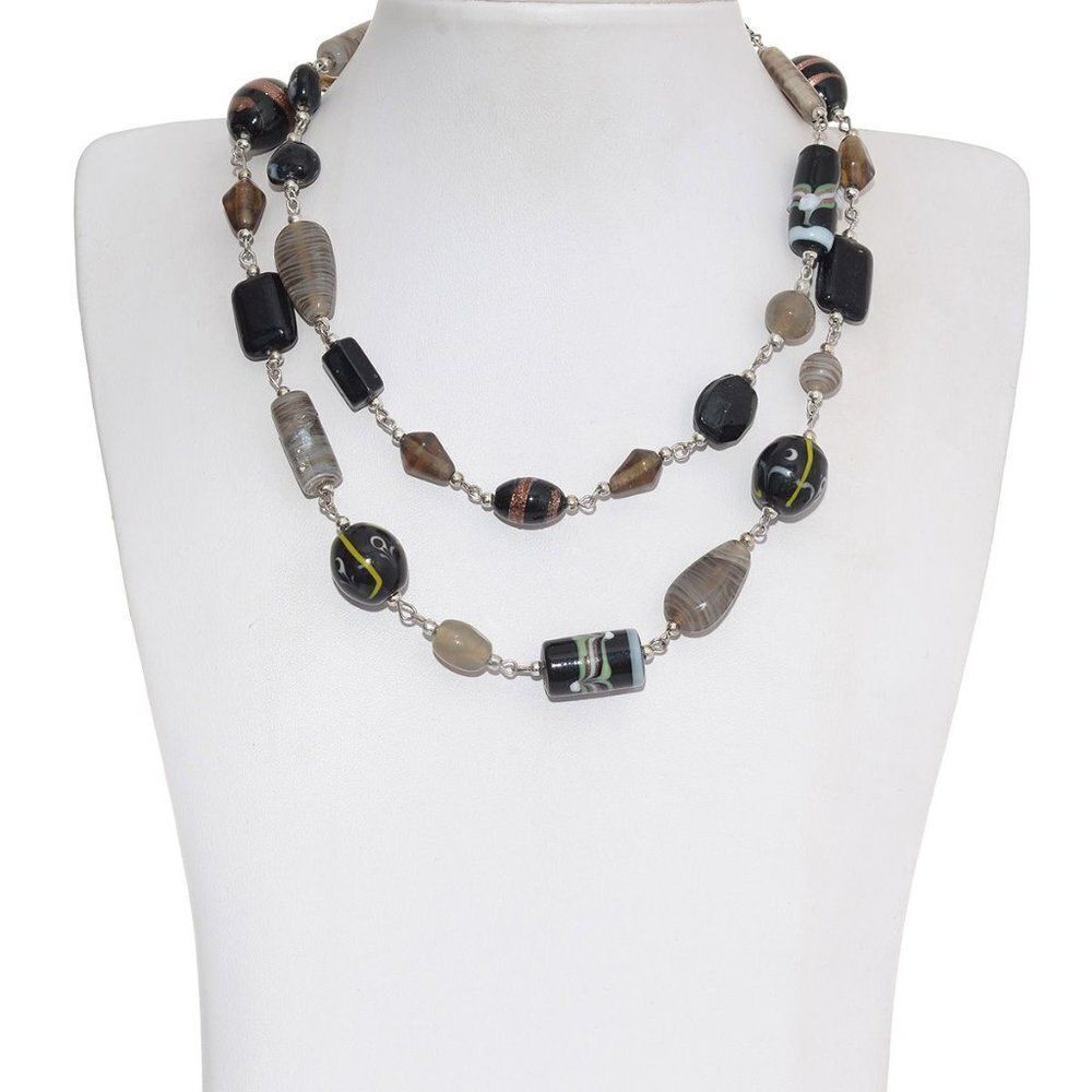 Glass Beads Necklace (16 in)